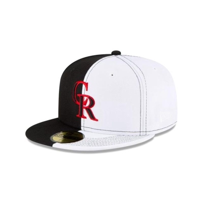 Colorado Rockies Gorra | New Era MLB Split Crown 59fifty Fitted Cap Mexico - Negros